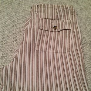 St. John’s bay khaki striped pants size 12